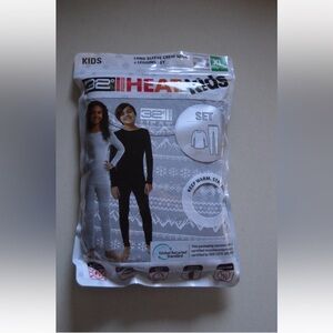 32 Degrees Heat Kids Girls Sz XL (16/18) Grey Base Layer Set